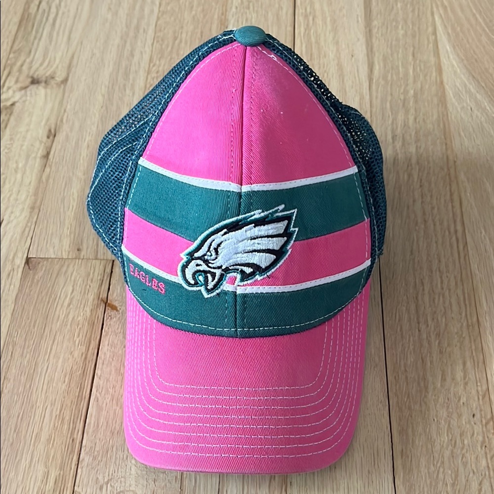 Pink and Green Eagles Cap
